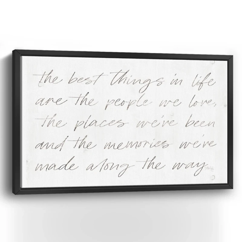 Best Things Framed Canvas Art Print, 38x26 in.