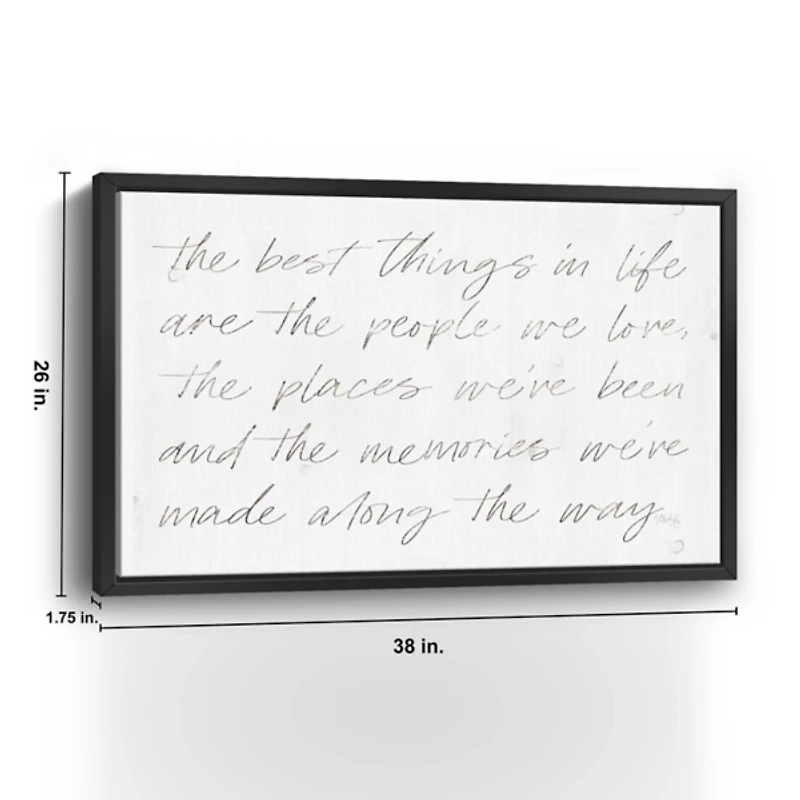 Best Things Framed Canvas Art Print, 38x26 in.