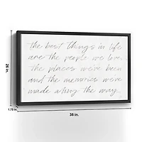 Best Things Framed Canvas Art Print, 38x26 in.