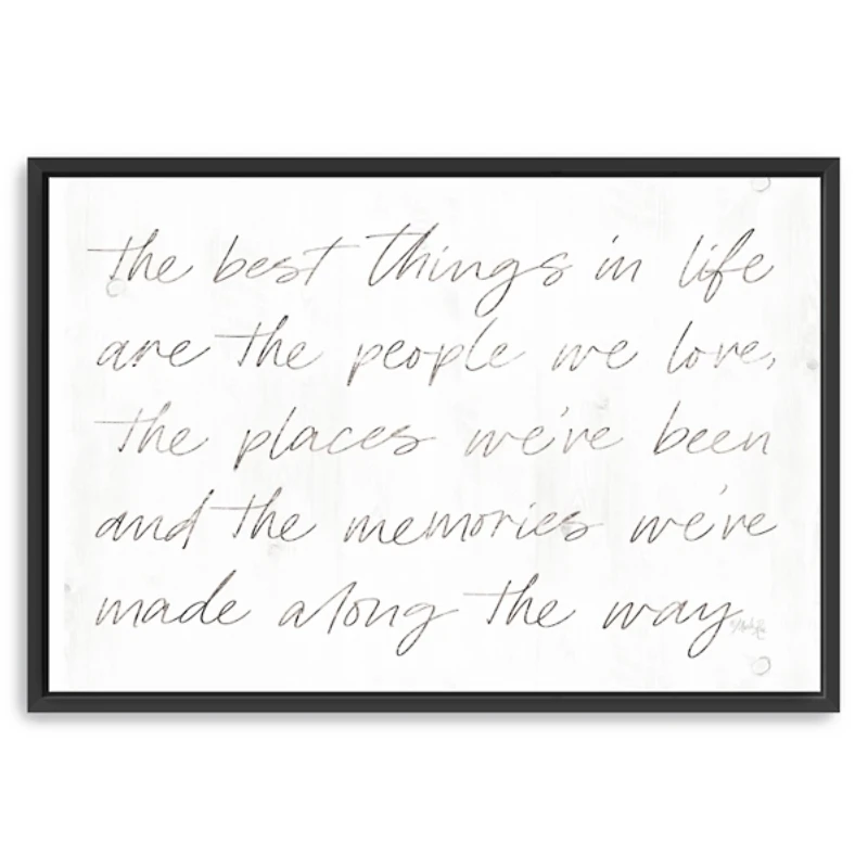 Best Things Framed Canvas Art Print, 38x26 in.