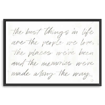 Best Things Framed Canvas Art Print, 38x26 in.