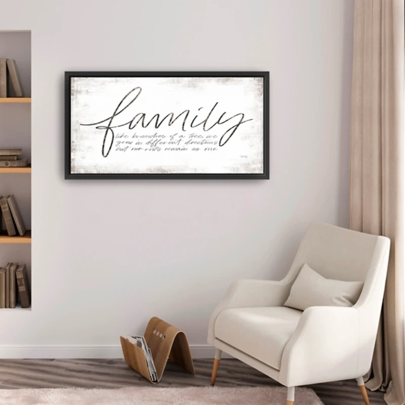 Family Branches Framed Canvas Art Print, 42x22 in.