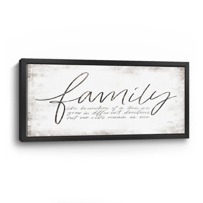 Family Branches Framed Canvas Art Print, 42x22 in.