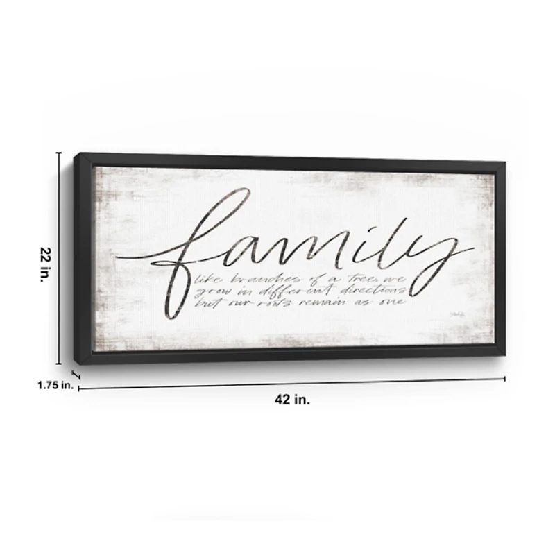 Family Branches Framed Canvas Art Print, 42x22 in.