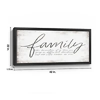 Family Branches Framed Canvas Art Print, 42x22 in.