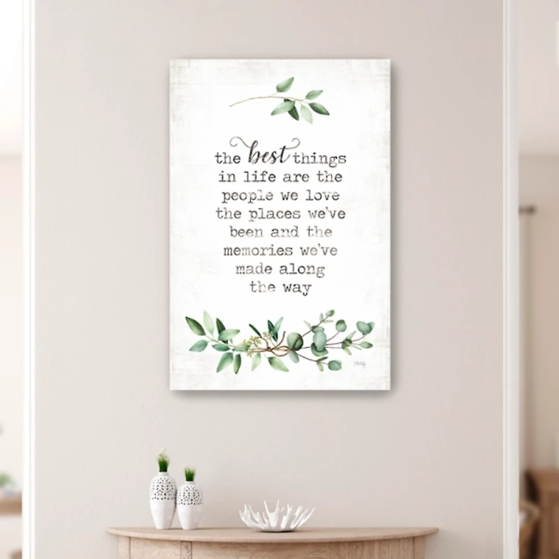 Best Things in Life Canvas Art Print, 24x36 in.