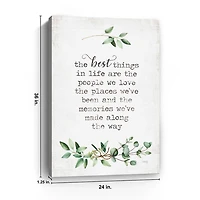 Best Things in Life Canvas Art Print, 24x36 in.