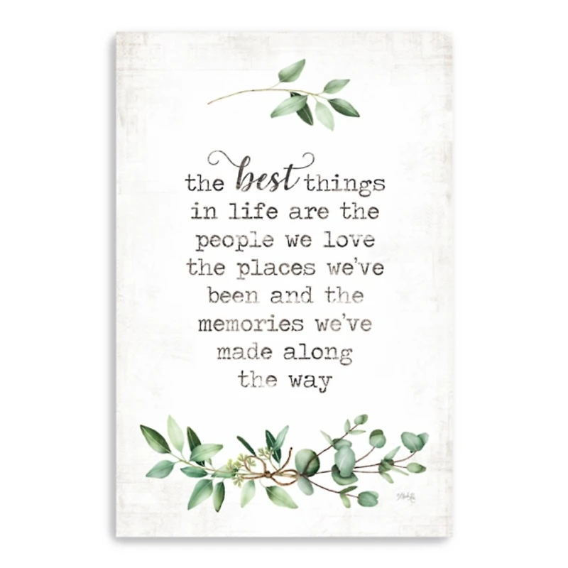 Best Things in Life Canvas Art Print, 24x36 in.