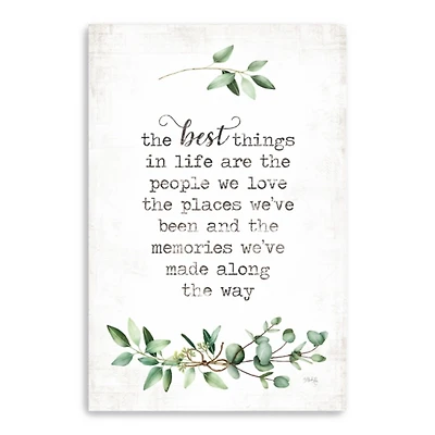 Best Things in Life Canvas Art Print, 24x36 in.