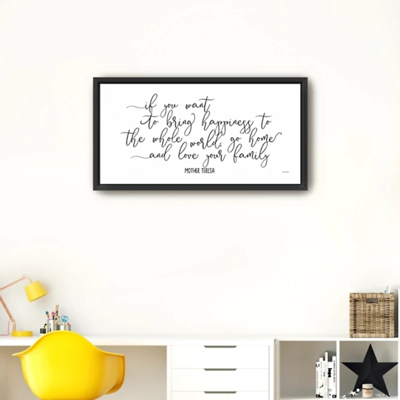 Love Your Family Framed Giclee Canvas Art Print