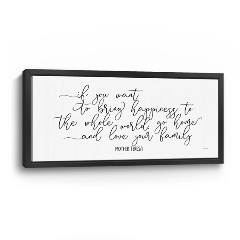 Love Your Family Framed Giclee Canvas Art Print