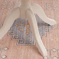 White Natural Top Pedestal Dining Table