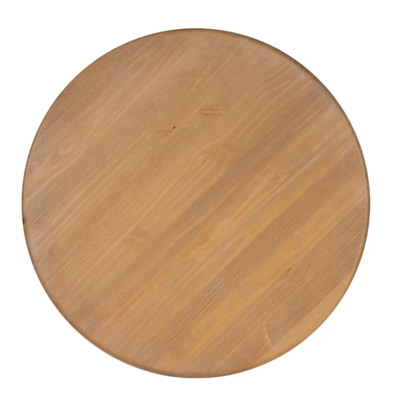 White Natural Top Pedestal Dining Table