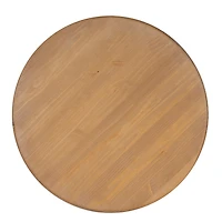 White Natural Top Pedestal Dining Table