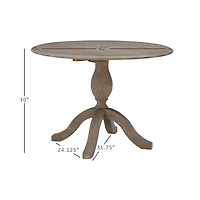 Gray Wash Drop Leaf Dining Table