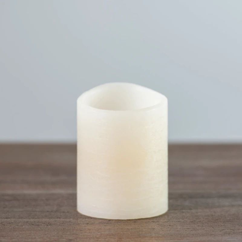 Rustic Ivory LED Pillar Candle