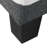 Cream Buffalo Plaid Upholstered Storage Ottoman