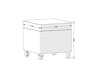 Cream Buffalo Plaid Upholstered Storage Ottoman