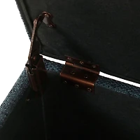 Navy Tufted Upholstered Storage Ottoman