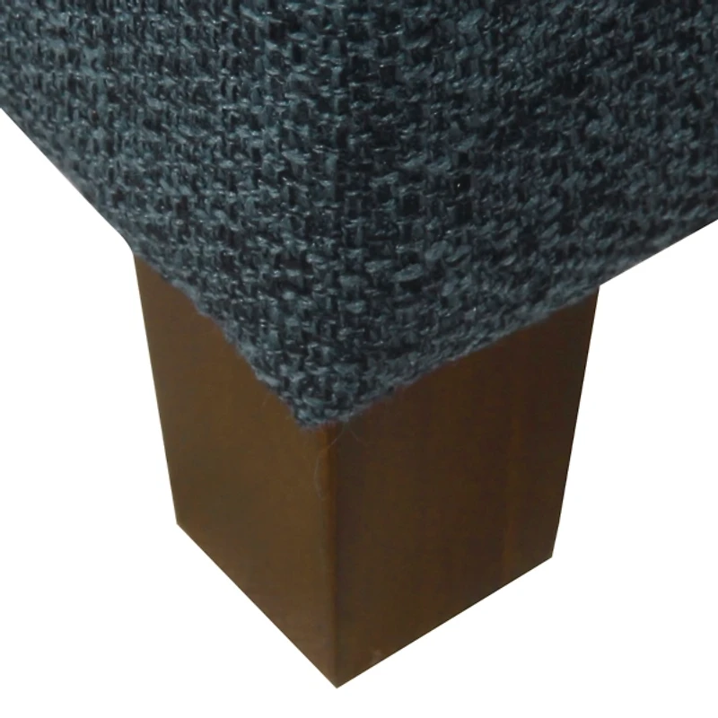 Navy Tufted Upholstered Storage Ottoman