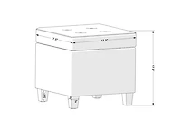 Navy Tufted Upholstered Storage Ottoman