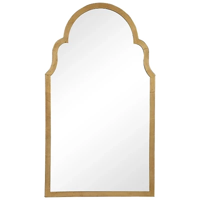 Ezra Gold Leaf Arched Mirror