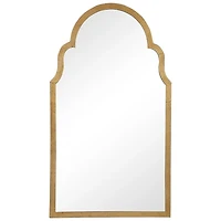 Ezra Gold Leaf Arched Mirror