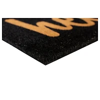 Black and Natural Coir Hello Doormat, 36x24 in.