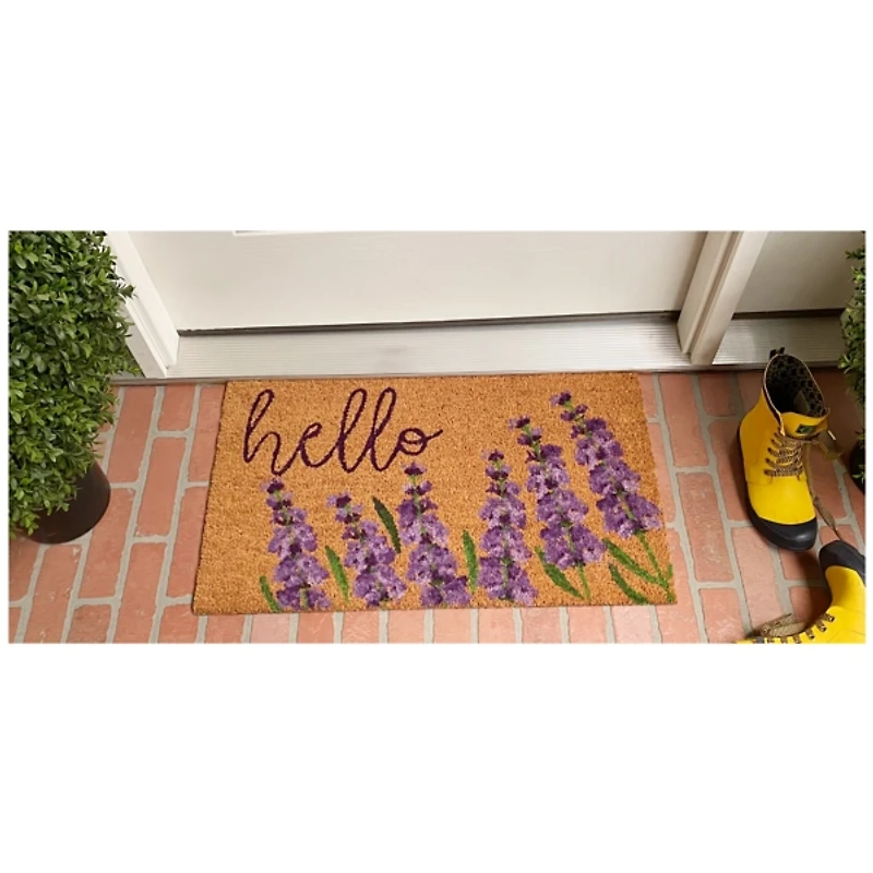 Lavender Hello Doormat