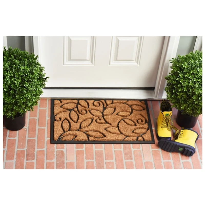 Vine Leaves Swirl Doormat, 36x24 in.