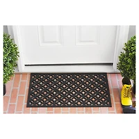 Black Circles Rubber Doormat