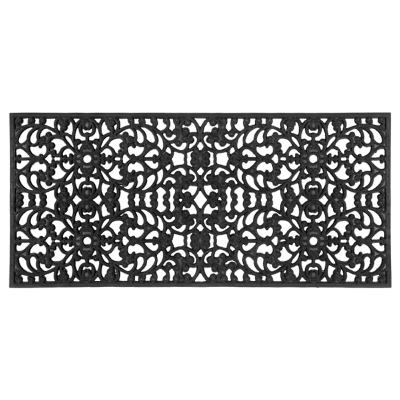 Black Sienna Rubber Doormat, 48x22 in.