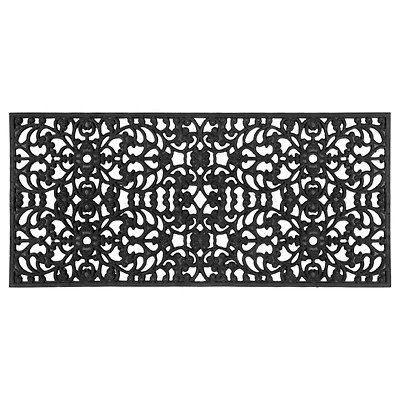 Black Sienna Rubber Doormat, 48x22 in.