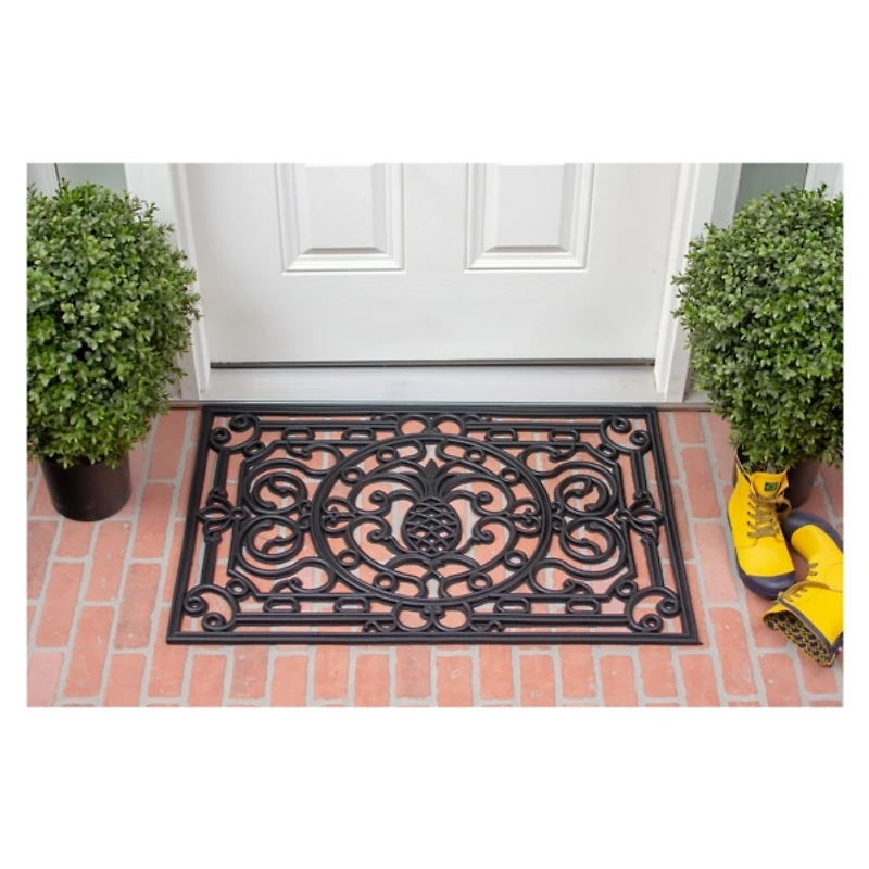 Ornate Penelope Durable Rubber Doormat, 36x24 in.