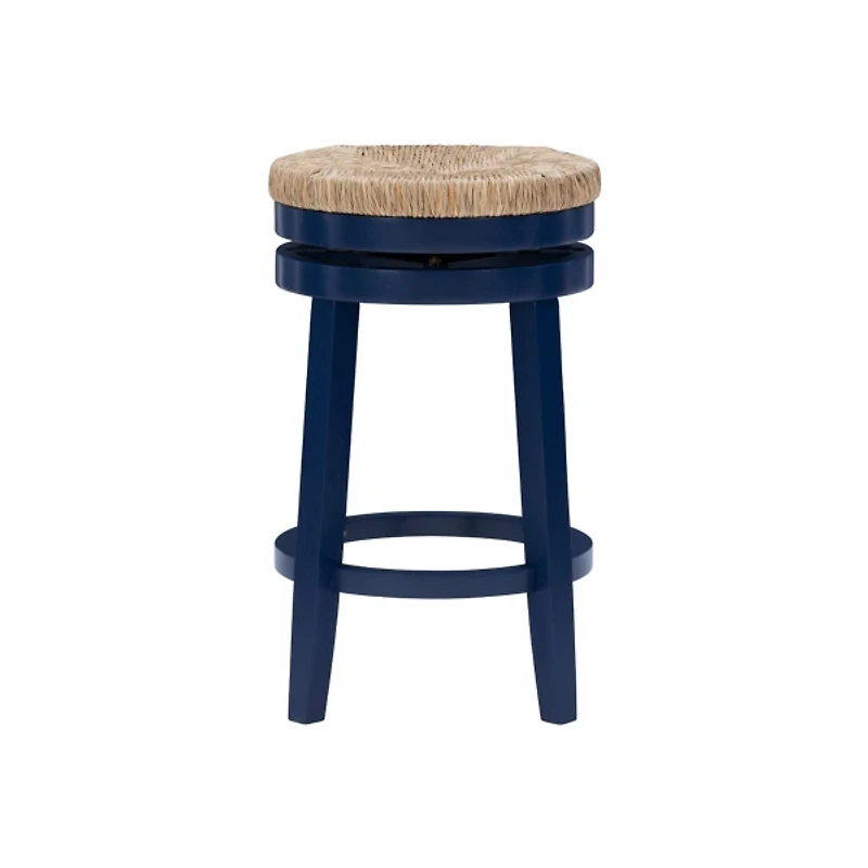 Navy Blue Swivel Frame Counter Stool