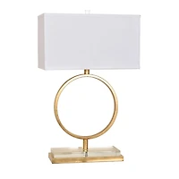 Gold Leaf Open Ring Table Lamp