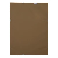 Brown Wood Framed Beveled Edge Wall Mirror