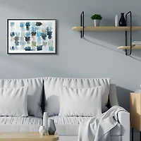 Ocean Inspired Abstract Tiles Framed Art Print