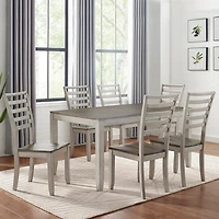 Smoked Honey and Alabaster Dining Chairs, Set of 2
