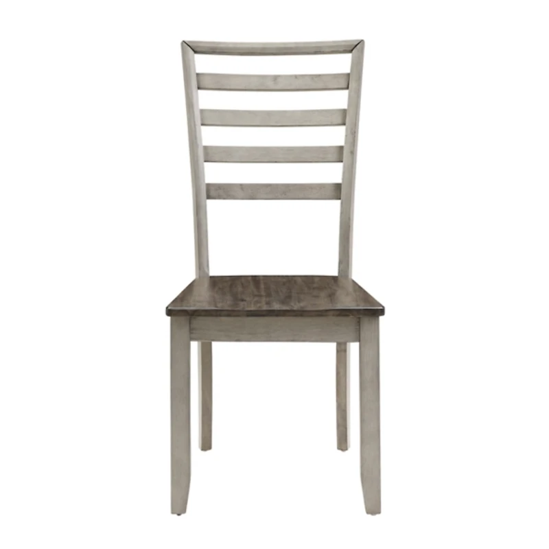 Smoked Honey and Alabaster Dining Chairs, Set of 2