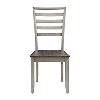 Smoked Honey and Alabaster Dining Chairs, Set of 2