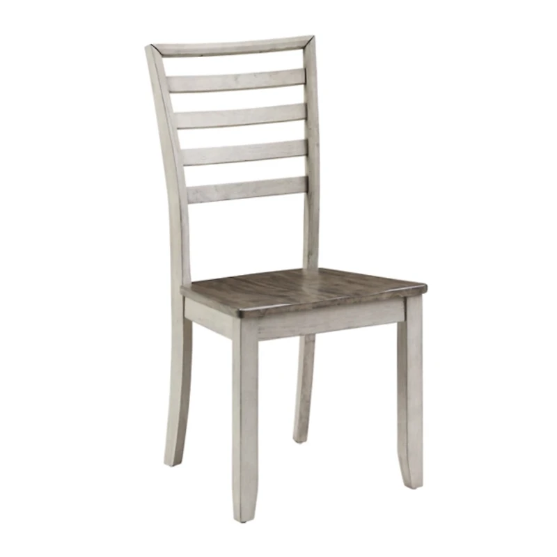 Smoked Honey and Alabaster Dining Chairs, Set of 2
