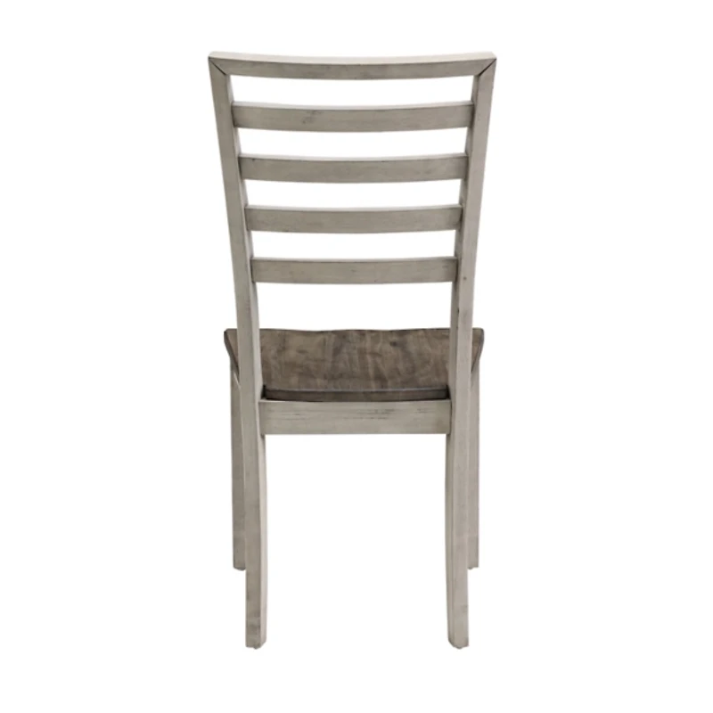 Smoked Honey and Alabaster Dining Chairs, Set of 2