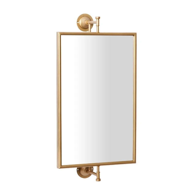 Metallic Gold Metal Frame Wall Mirror