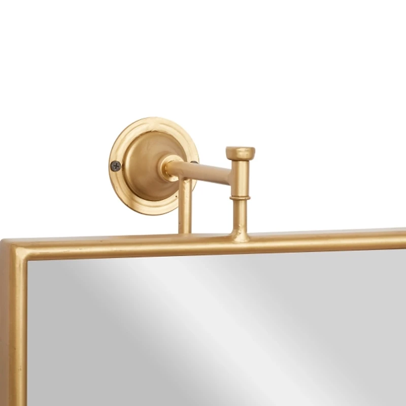 Metallic Gold Metal Frame Wall Mirror