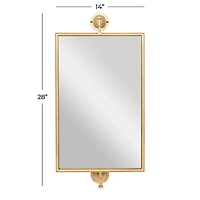 Metallic Gold Metal Frame Wall Mirror