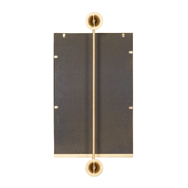 Metallic Gold Metal Frame Wall Mirror