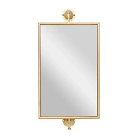 Metallic Gold Metal Frame Wall Mirror