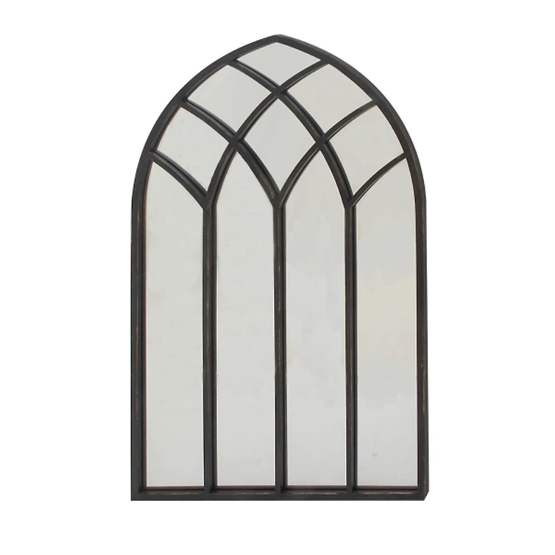 Black Metal Arch Framed Mirror