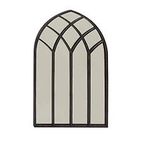 Black Metal Arch Framed Mirror